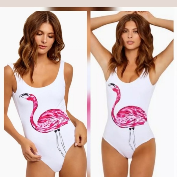 $195 NWT Anthro ONIA Flamingo High Cut Leg - Picture 4 of 11